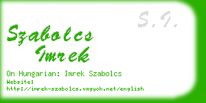 szabolcs imrek business card